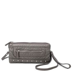 Malie 3 Way Bag - Black or Dark Silver - Worn Wristlet, Crossbody, Fanny Pack